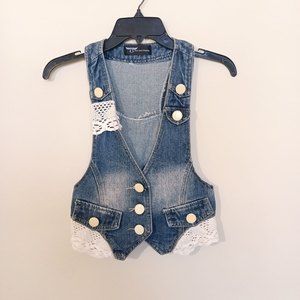 Jeans Jobber Vest with embroidery Junior - Sz. 12